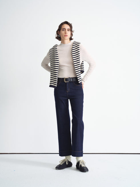 Straight Raw Denim Pants